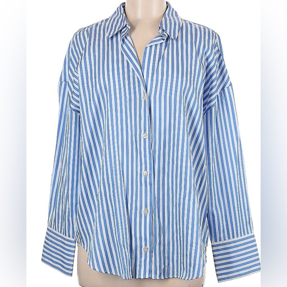 💛SOLD💛Zara blouse blue stripes